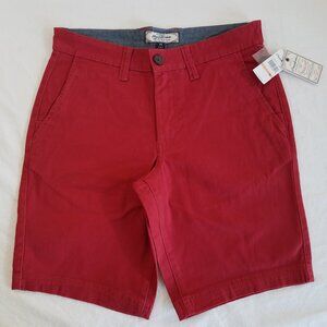 Flag & Anthem Mens Red Chino Shorts SIZE 28 READ 31-32 Stretch 10" Inseam